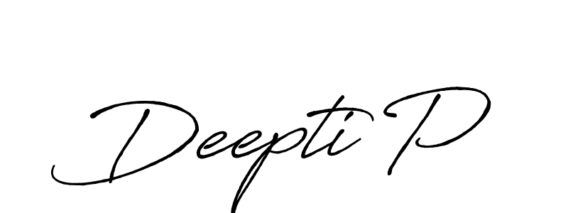 Also we have Deepti P name is the best signature style. Create professional handwritten signature collection using Antro_Vectra_Bolder autograph style. Deepti P signature style 7 images and pictures png