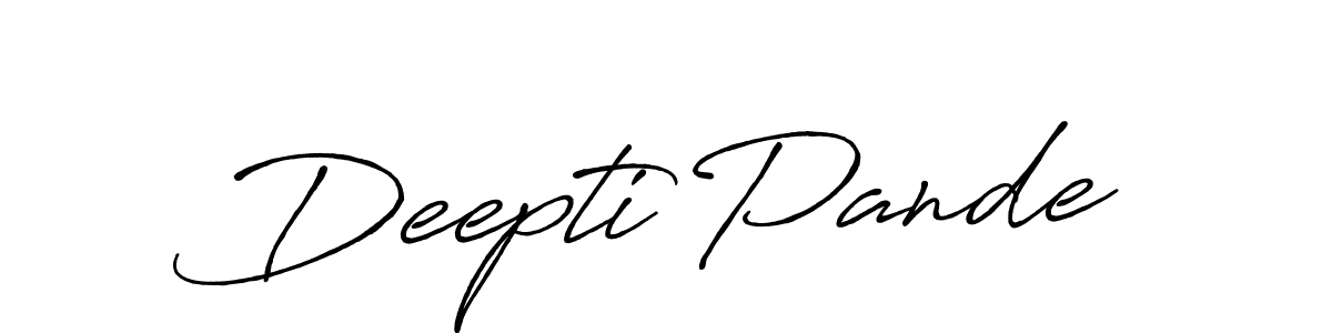 Deepti Pande stylish signature style. Best Handwritten Sign (Antro_Vectra_Bolder) for my name. Handwritten Signature Collection Ideas for my name Deepti Pande. Deepti Pande signature style 7 images and pictures png