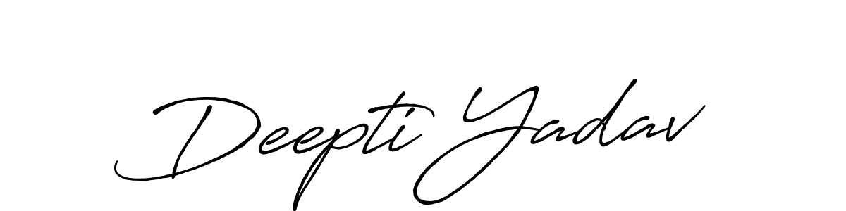 How to make Deepti Yadav name signature. Use Antro_Vectra_Bolder style for creating short signs online. This is the latest handwritten sign. Deepti Yadav signature style 7 images and pictures png