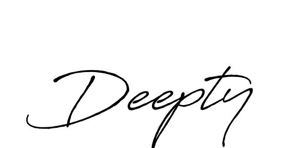 How to make Deepty name signature. Use Antro_Vectra_Bolder style for creating short signs online. This is the latest handwritten sign. Deepty signature style 7 images and pictures png