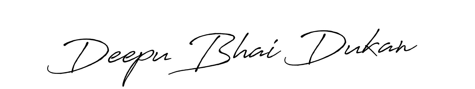 How to make Deepu Bhai Dukan signature? Antro_Vectra_Bolder is a professional autograph style. Create handwritten signature for Deepu Bhai Dukan name. Deepu Bhai Dukan signature style 7 images and pictures png