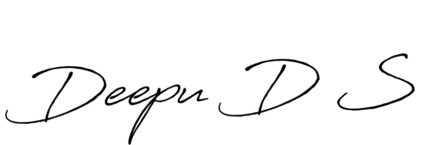 Design your own signature with our free online signature maker. With this signature software, you can create a handwritten (Antro_Vectra_Bolder) signature for name Deepu D S. Deepu D S signature style 7 images and pictures png