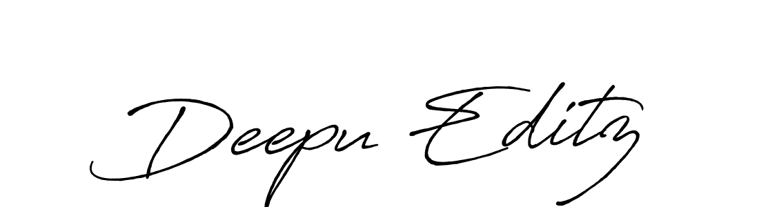 Deepu Editz stylish signature style. Best Handwritten Sign (Antro_Vectra_Bolder) for my name. Handwritten Signature Collection Ideas for my name Deepu Editz. Deepu Editz signature style 7 images and pictures png