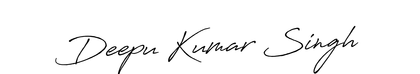 How to make Deepu Kumar Singh name signature. Use Antro_Vectra_Bolder style for creating short signs online. This is the latest handwritten sign. Deepu Kumar Singh signature style 7 images and pictures png