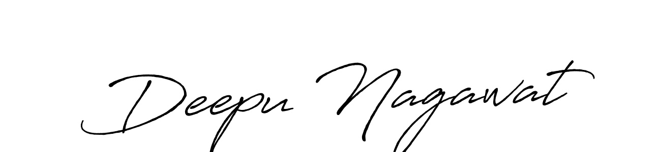Use a signature maker to create a handwritten signature online. With this signature software, you can design (Antro_Vectra_Bolder) your own signature for name Deepu Nagawat. Deepu Nagawat signature style 7 images and pictures png