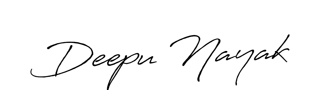 How to make Deepu Nayak name signature. Use Antro_Vectra_Bolder style for creating short signs online. This is the latest handwritten sign. Deepu Nayak signature style 7 images and pictures png