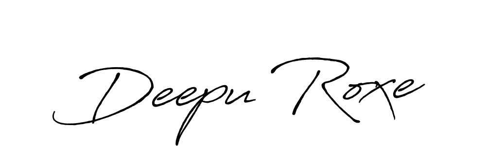 How to make Deepu Roxe signature? Antro_Vectra_Bolder is a professional autograph style. Create handwritten signature for Deepu Roxe name. Deepu Roxe signature style 7 images and pictures png