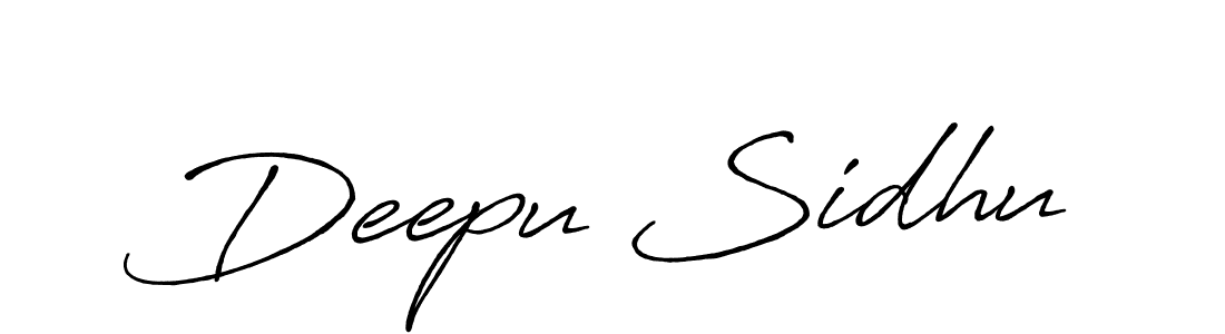 Deepu Sidhu stylish signature style. Best Handwritten Sign (Antro_Vectra_Bolder) for my name. Handwritten Signature Collection Ideas for my name Deepu Sidhu. Deepu Sidhu signature style 7 images and pictures png