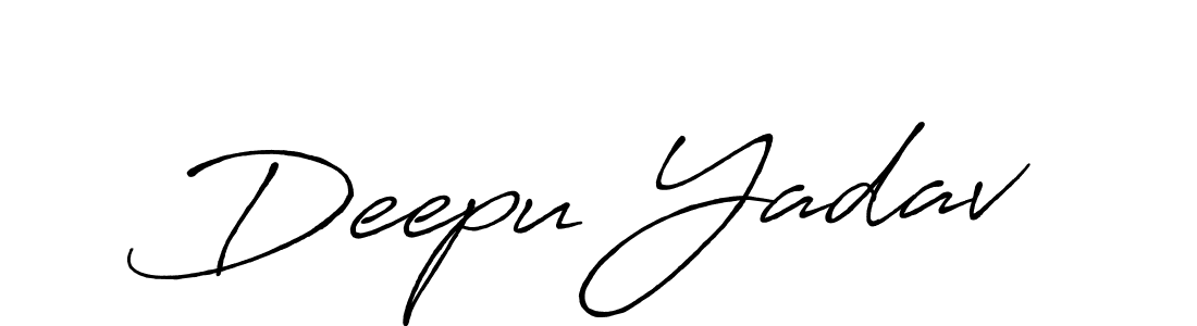 Design your own signature with our free online signature maker. With this signature software, you can create a handwritten (Antro_Vectra_Bolder) signature for name Deepu Yadav. Deepu Yadav signature style 7 images and pictures png