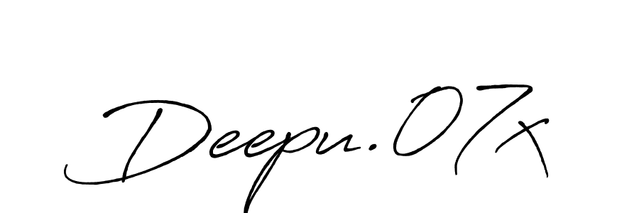 Deepu.07x stylish signature style. Best Handwritten Sign (Antro_Vectra_Bolder) for my name. Handwritten Signature Collection Ideas for my name Deepu.07x. Deepu.07x signature style 7 images and pictures png