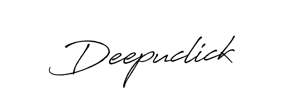 if you are searching for the best signature style for your name Deepuclick. so please give up your signature search. here we have designed multiple signature styles  using Antro_Vectra_Bolder. Deepuclick signature style 7 images and pictures png