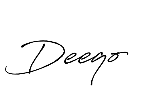 Make a beautiful signature design for name Deeqo. With this signature (Antro_Vectra_Bolder) style, you can create a handwritten signature for free. Deeqo signature style 7 images and pictures png