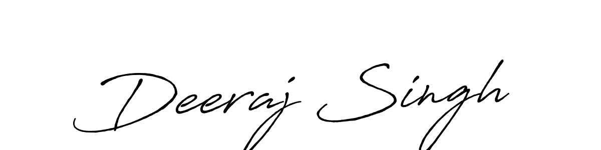 How to make Deeraj Singh name signature. Use Antro_Vectra_Bolder style for creating short signs online. This is the latest handwritten sign. Deeraj Singh signature style 7 images and pictures png