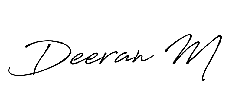 Make a beautiful signature design for name Deeran M. Use this online signature maker to create a handwritten signature for free. Deeran M signature style 7 images and pictures png