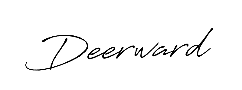How to make Deerward signature? Antro_Vectra_Bolder is a professional autograph style. Create handwritten signature for Deerward name. Deerward signature style 7 images and pictures png