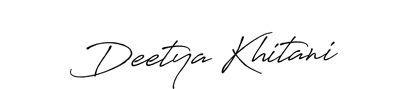 Deetya Khitani stylish signature style. Best Handwritten Sign (Antro_Vectra_Bolder) for my name. Handwritten Signature Collection Ideas for my name Deetya Khitani. Deetya Khitani signature style 7 images and pictures png