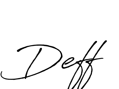 Create a beautiful signature design for name Deff. With this signature (Antro_Vectra_Bolder) fonts, you can make a handwritten signature for free. Deff signature style 7 images and pictures png