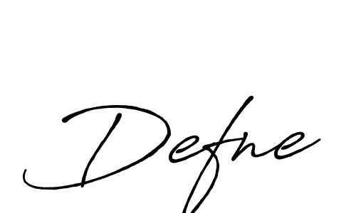 Create a beautiful signature design for name Defne. With this signature (Antro_Vectra_Bolder) fonts, you can make a handwritten signature for free. Defne signature style 7 images and pictures png