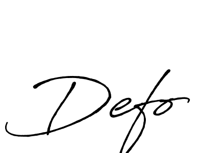 Make a beautiful signature design for name Defo. With this signature (Antro_Vectra_Bolder) style, you can create a handwritten signature for free. Defo signature style 7 images and pictures png