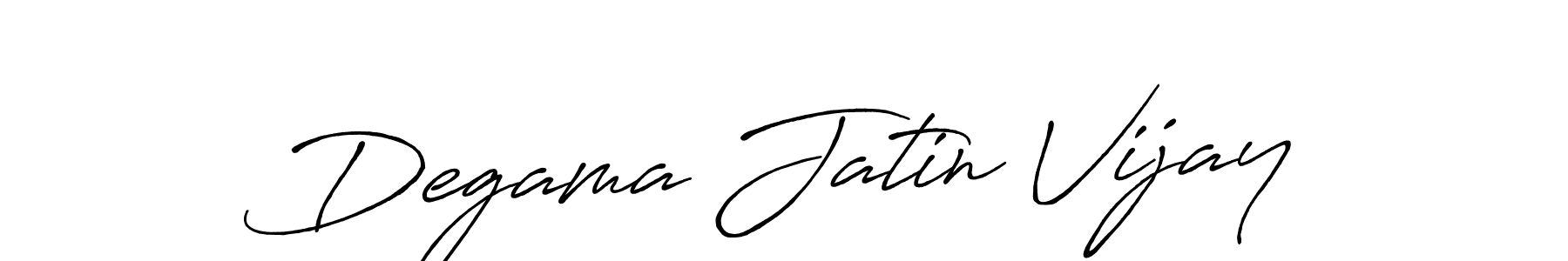 How to make Degama Jatin Vijay name signature. Use Antro_Vectra_Bolder style for creating short signs online. This is the latest handwritten sign. Degama Jatin Vijay signature style 7 images and pictures png