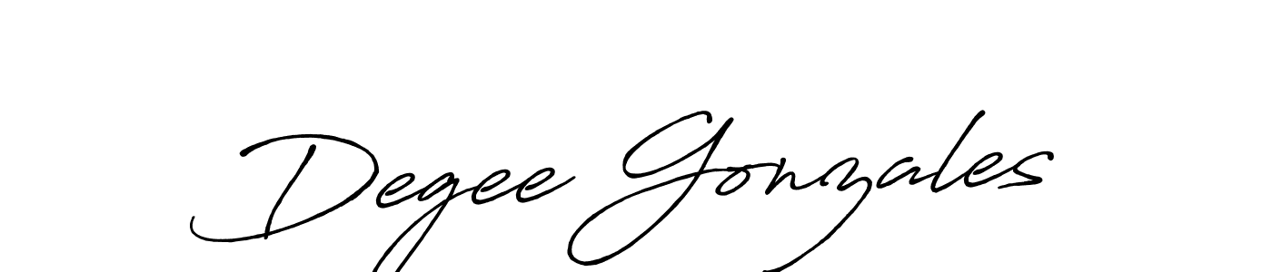 Make a beautiful signature design for name Degee Gonzales. With this signature (Antro_Vectra_Bolder) style, you can create a handwritten signature for free. Degee Gonzales signature style 7 images and pictures png