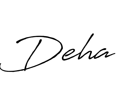 Use a signature maker to create a handwritten signature online. With this signature software, you can design (Antro_Vectra_Bolder) your own signature for name Deha. Deha signature style 7 images and pictures png