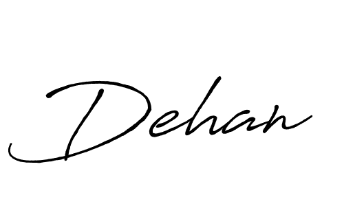 How to make Dehan name signature. Use Antro_Vectra_Bolder style for creating short signs online. This is the latest handwritten sign. Dehan signature style 7 images and pictures png