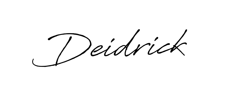 Also You can easily find your signature by using the search form. We will create Deidrick name handwritten signature images for you free of cost using Antro_Vectra_Bolder sign style. Deidrick signature style 7 images and pictures png