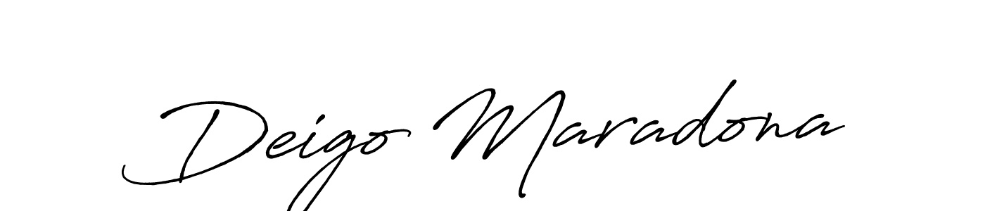 Make a beautiful signature design for name Deigo Maradona. With this signature (Antro_Vectra_Bolder) style, you can create a handwritten signature for free. Deigo Maradona signature style 7 images and pictures png