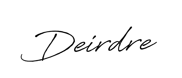 Use a signature maker to create a handwritten signature online. With this signature software, you can design (Antro_Vectra_Bolder) your own signature for name Deirdre. Deirdre signature style 7 images and pictures png