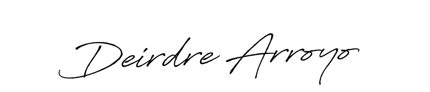 How to make Deirdre Arroyo signature? Antro_Vectra_Bolder is a professional autograph style. Create handwritten signature for Deirdre Arroyo name. Deirdre Arroyo signature style 7 images and pictures png