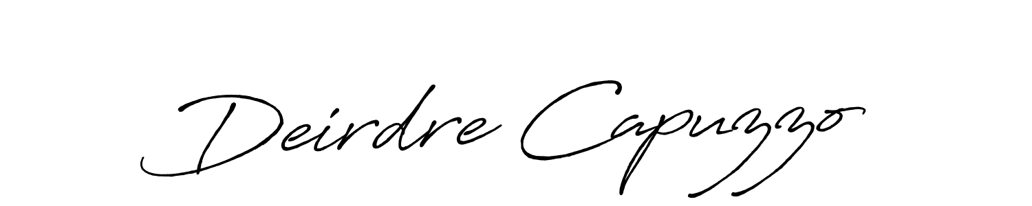 Once you've used our free online signature maker to create your best signature Antro_Vectra_Bolder style, it's time to enjoy all of the benefits that Deirdre Capuzzo name signing documents. Deirdre Capuzzo signature style 7 images and pictures png