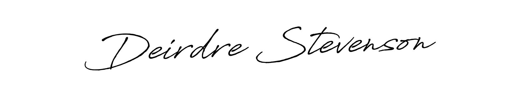 Also You can easily find your signature by using the search form. We will create Deirdre Stevenson name handwritten signature images for you free of cost using Antro_Vectra_Bolder sign style. Deirdre Stevenson signature style 7 images and pictures png