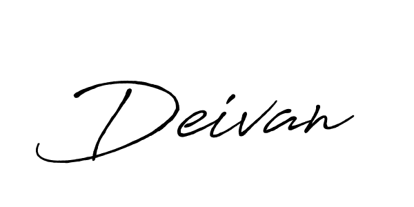 Make a beautiful signature design for name Deivan. With this signature (Antro_Vectra_Bolder) style, you can create a handwritten signature for free. Deivan signature style 7 images and pictures png