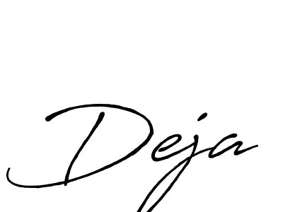 How to make Deja signature? Antro_Vectra_Bolder is a professional autograph style. Create handwritten signature for Deja name. Deja signature style 7 images and pictures png
