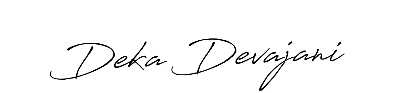 It looks lik you need a new signature style for name Deka Devajani. Design unique handwritten (Antro_Vectra_Bolder) signature with our free signature maker in just a few clicks. Deka Devajani signature style 7 images and pictures png