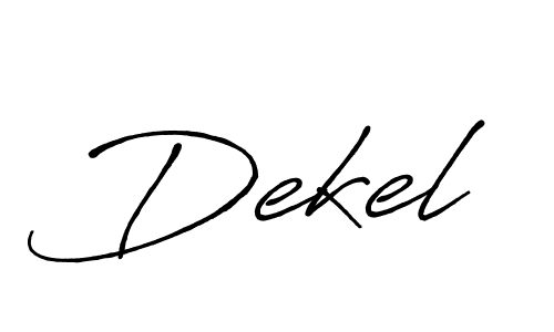 The best way (Antro_Vectra_Bolder) to make a short signature is to pick only two or three words in your name. The name Dekel include a total of six letters. For converting this name. Dekel signature style 7 images and pictures png