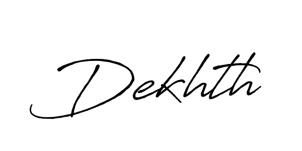 Create a beautiful signature design for name Dekhth. With this signature (Antro_Vectra_Bolder) fonts, you can make a handwritten signature for free. Dekhth signature style 7 images and pictures png