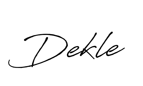 Create a beautiful signature design for name Dekle. With this signature (Antro_Vectra_Bolder) fonts, you can make a handwritten signature for free. Dekle signature style 7 images and pictures png