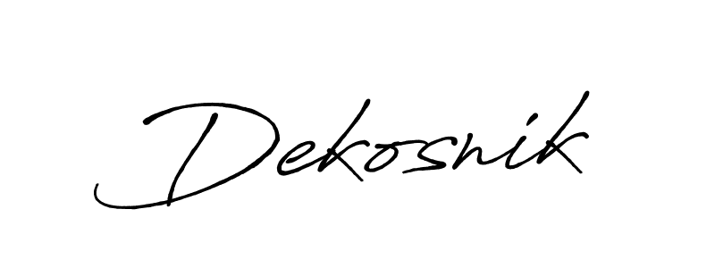 Similarly Antro_Vectra_Bolder is the best handwritten signature design. Signature creator online .You can use it as an online autograph creator for name Dekosnik. Dekosnik signature style 7 images and pictures png