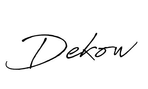 Also You can easily find your signature by using the search form. We will create Dekow name handwritten signature images for you free of cost using Antro_Vectra_Bolder sign style. Dekow signature style 7 images and pictures png