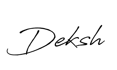 Also You can easily find your signature by using the search form. We will create Deksh name handwritten signature images for you free of cost using Antro_Vectra_Bolder sign style. Deksh signature style 7 images and pictures png