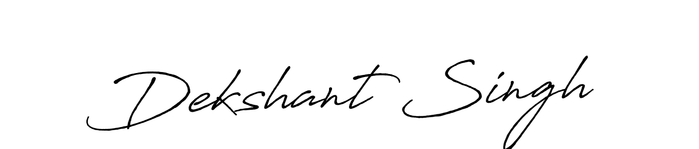 How to make Dekshant Singh name signature. Use Antro_Vectra_Bolder style for creating short signs online. This is the latest handwritten sign. Dekshant Singh signature style 7 images and pictures png