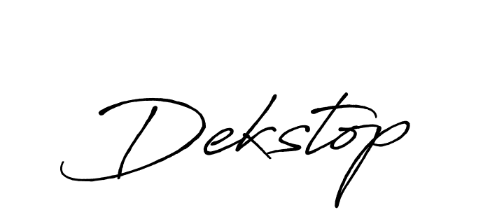 How to make Dekstop signature? Antro_Vectra_Bolder is a professional autograph style. Create handwritten signature for Dekstop name. Dekstop signature style 7 images and pictures png