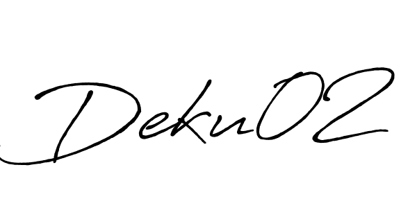 How to make Deku02 signature? Antro_Vectra_Bolder is a professional autograph style. Create handwritten signature for Deku02 name. Deku02 signature style 7 images and pictures png