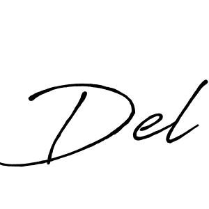 How to make Del name signature. Use Antro_Vectra_Bolder style for creating short signs online. This is the latest handwritten sign. Del signature style 7 images and pictures png