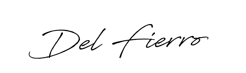 Make a beautiful signature design for name Del Fierro. With this signature (Antro_Vectra_Bolder) style, you can create a handwritten signature for free. Del Fierro signature style 7 images and pictures png
