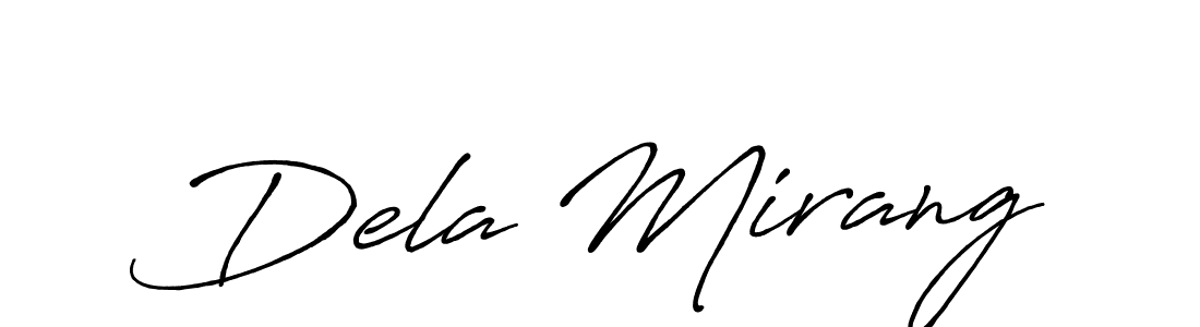 Design your own signature with our free online signature maker. With this signature software, you can create a handwritten (Antro_Vectra_Bolder) signature for name Dela Mirang. Dela Mirang signature style 7 images and pictures png