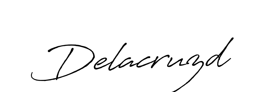 How to make Delacruzd name signature. Use Antro_Vectra_Bolder style for creating short signs online. This is the latest handwritten sign. Delacruzd signature style 7 images and pictures png