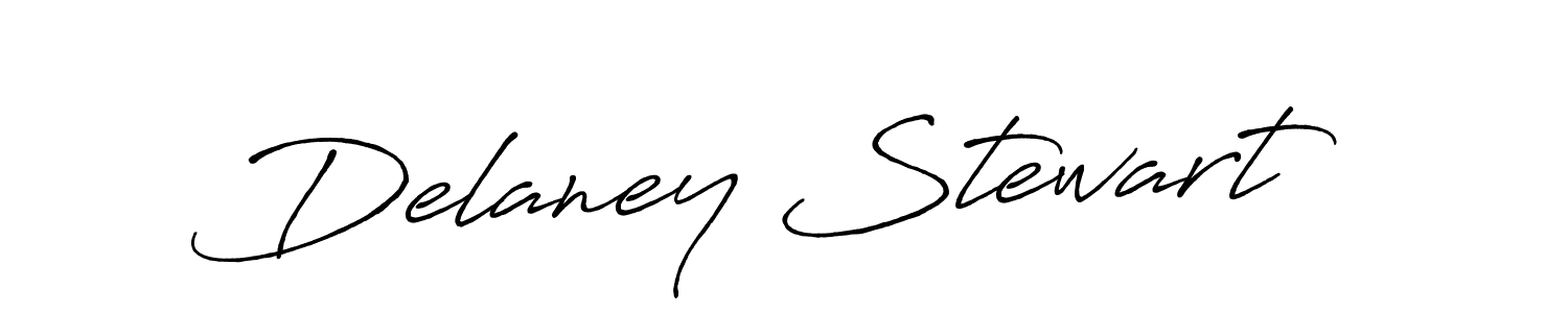 How to make Delaney Stewart name signature. Use Antro_Vectra_Bolder style for creating short signs online. This is the latest handwritten sign. Delaney Stewart signature style 7 images and pictures png